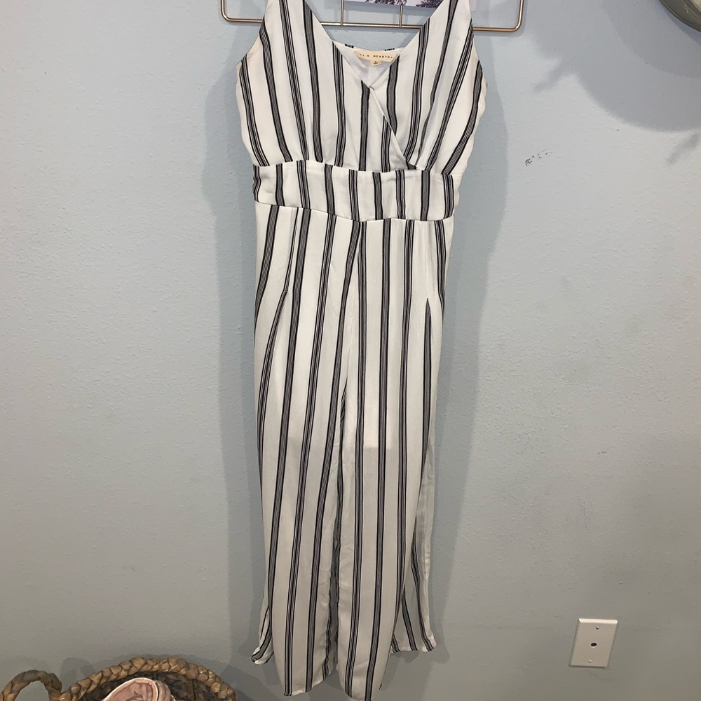Black and white striped jumpsuit!